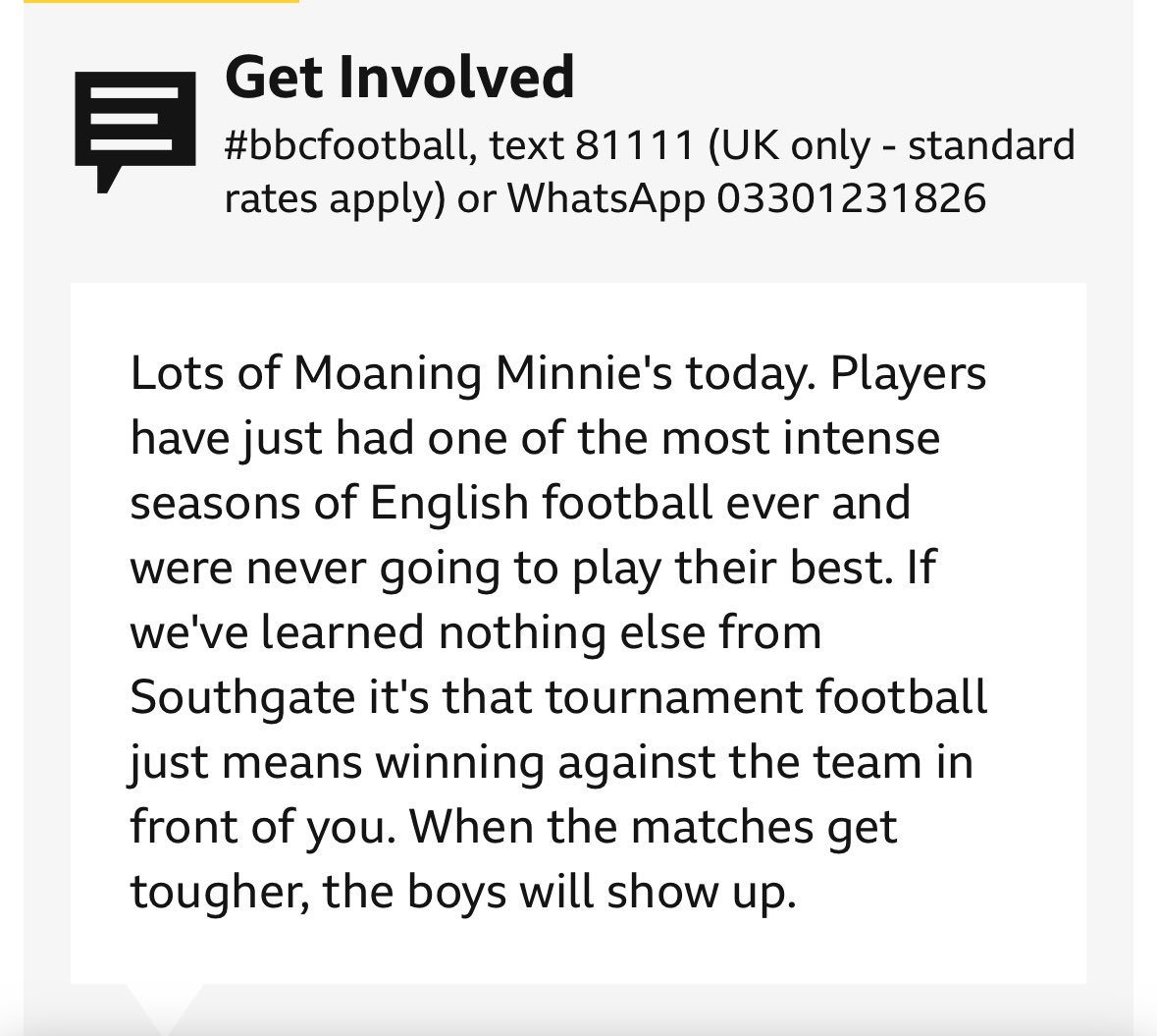 Well thank goodness the World Cup doesn’t come at the end of a season then or we could be in trouble