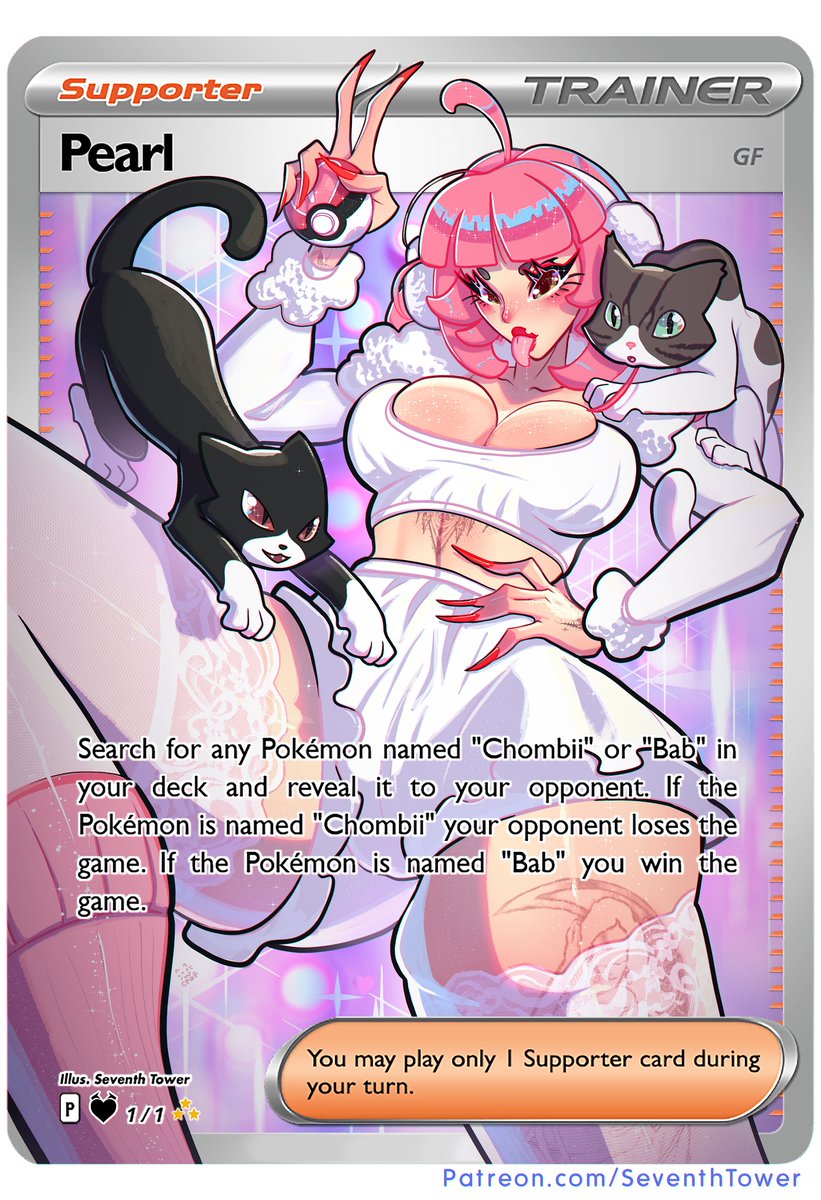 SeventhTowerCF's tweet photo. Made a custom Pokemon trainer card for my pretty gf @Mama_Pearl 🤠💖🥵🌶️
Commissions open if you would like your own! https://t.co/jVvqIE1x2V