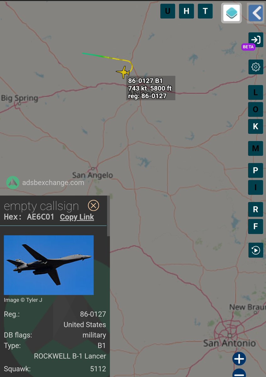 sipjack1776's tweet photo. B-1B Lancer 
86-0127
#AE6C01
RTB Dyess AFB 
@Borrowed7Time @JasonZicker @Saint1Mil @Andyyyyrrrr @MRAIDANya https://t.co/cXnaQL9zBL