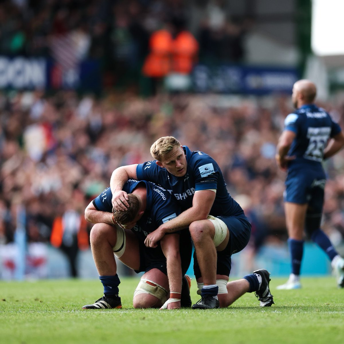 7 years of blood, sweat and tears (probably a few bones and ligaments too)

Such a shame we couldn't see him go out with a League title. Absolute warrior, one of, if not the best ball carriers we've seen at Sale

Thanks for everything, Jean Luc🦈👏🏻
#LEIvSAL #GallagherPrem