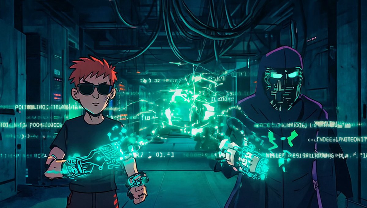 Wristedcoin's tweet image. A cloaked figure awaits Max in a shadowy tunnel.

Max: “You have the bracelet too?”

Their bracelets resonate together.