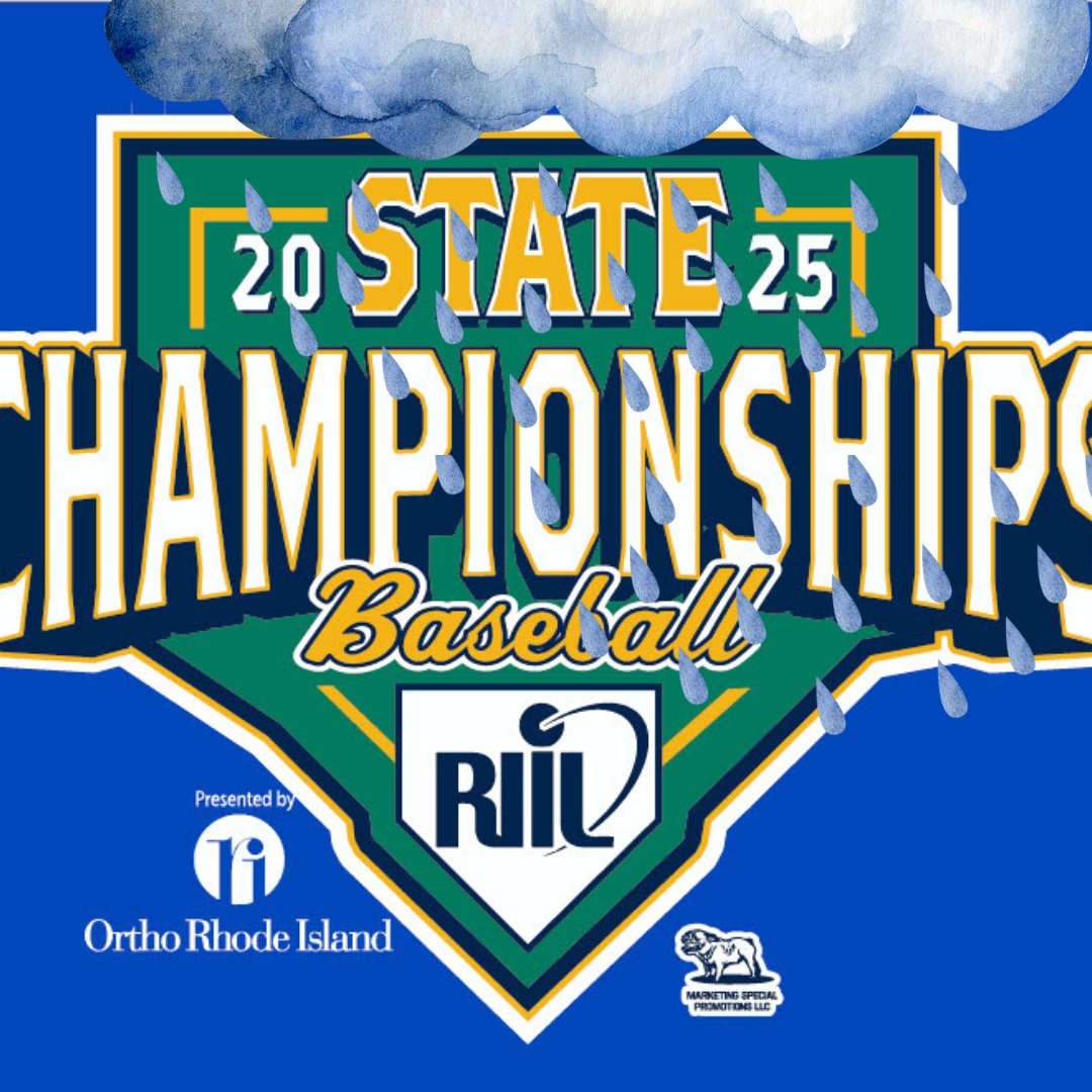 POSTPONEMENT: Because of the pending forecast🌧 for this afternoon, Game 2 of the RIIL Division II Baseball Championship title series between North Providence and East Greenwich has been rescheduled to Monday at RI College, time TBD.