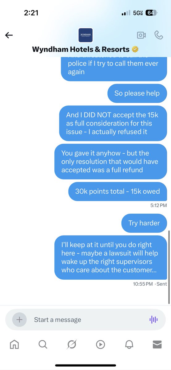 RobKimmer's tweet photo. @WyndhamHotels not
Responding now?  Huh.. not surprised. https://t.co/w2CfCREYFE