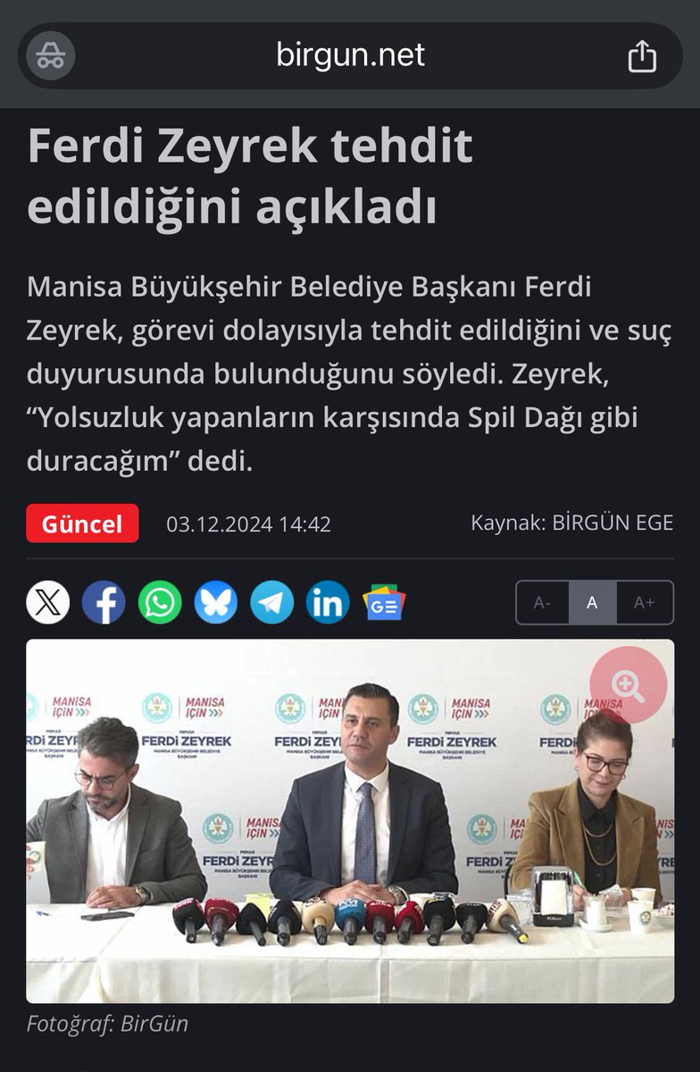 Ferdi Zeyrek’in görevi dolayısıyla tehdit edildiği ve savcılığa suç duyurusunda bulunduğu ortaya çıktı.

Bunu kızının “kaza değil ihmal” açıklamasıyla beraber değerlendirmek lazım.

Olay hakkında etraflıca soruşturma yürütülmeli.
