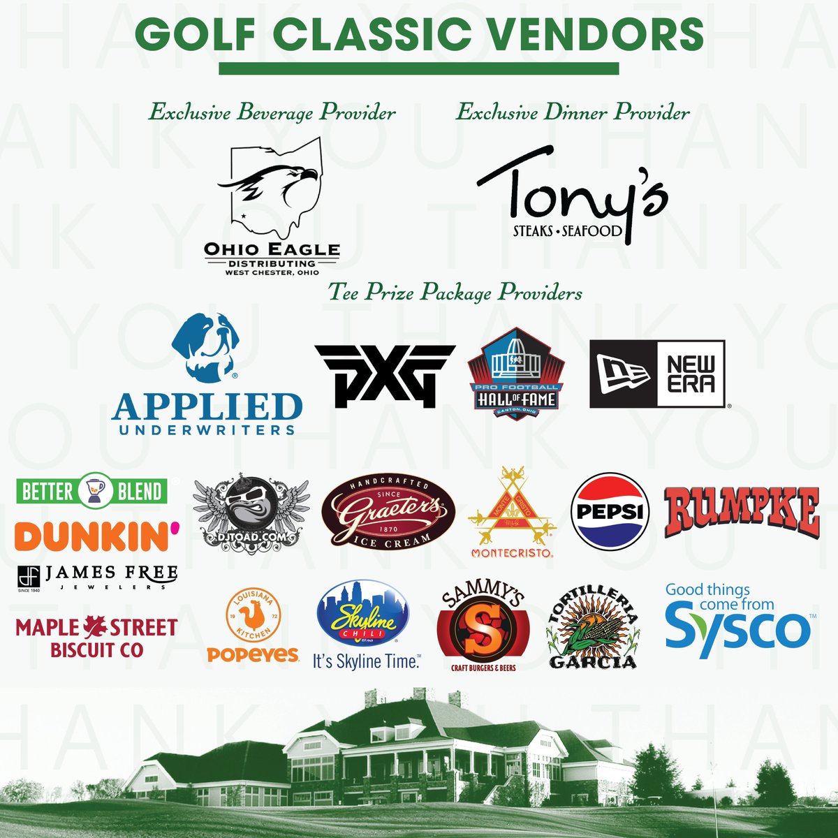 MunozFoundation's tweet image. This event would not be possible without our Golf Classic Vendors. A huge thank you to all of these partners for providing delicious food and drinks for all of our participants and guests! #AMFGolfClassic #AMFPartners