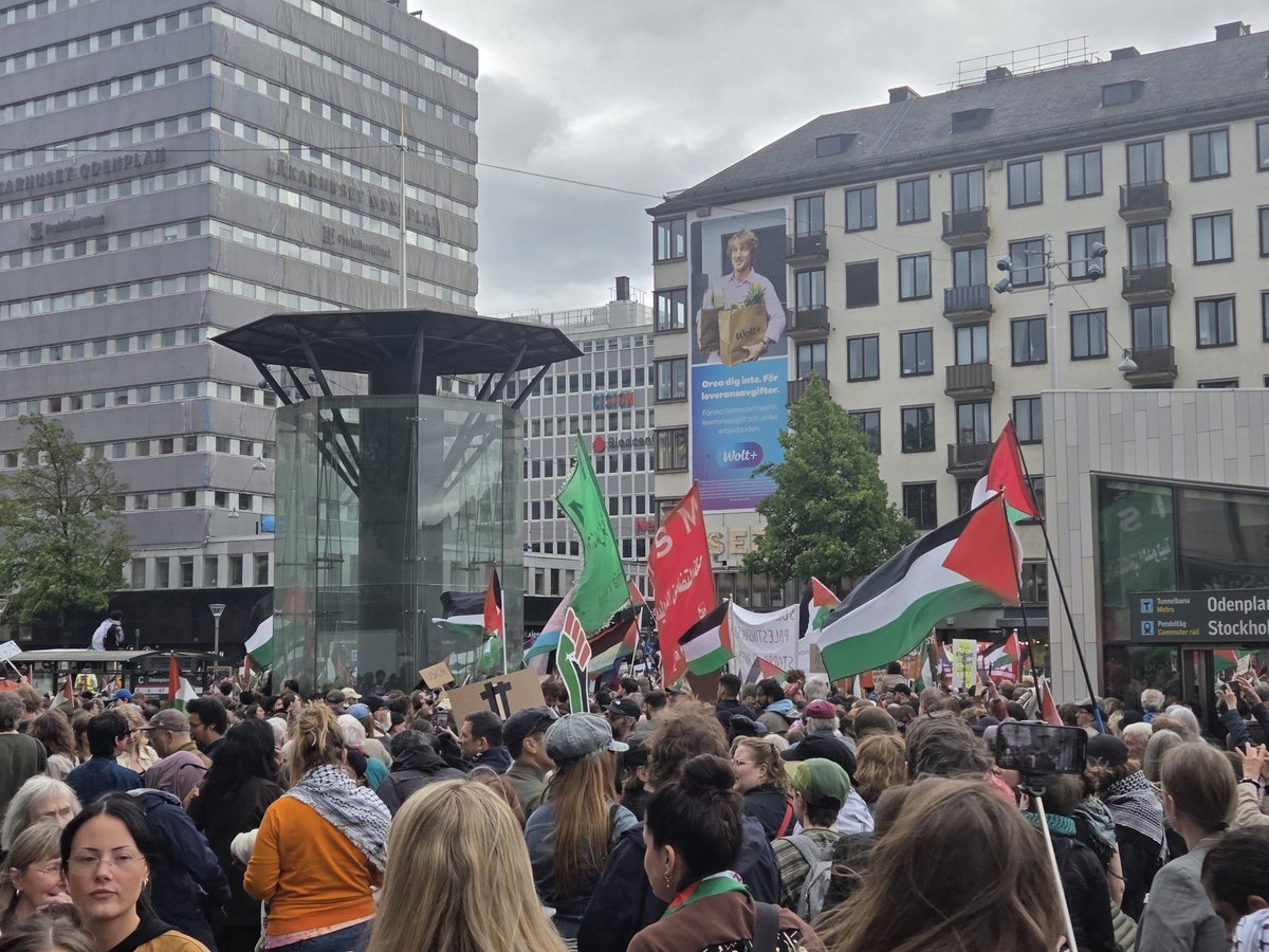 LauraRiosSa's tweet photo. Stockholm idag #freepalestine #Stockholm #Sweden #Ceasefirenow https://t.co/3kb9mXjw5I