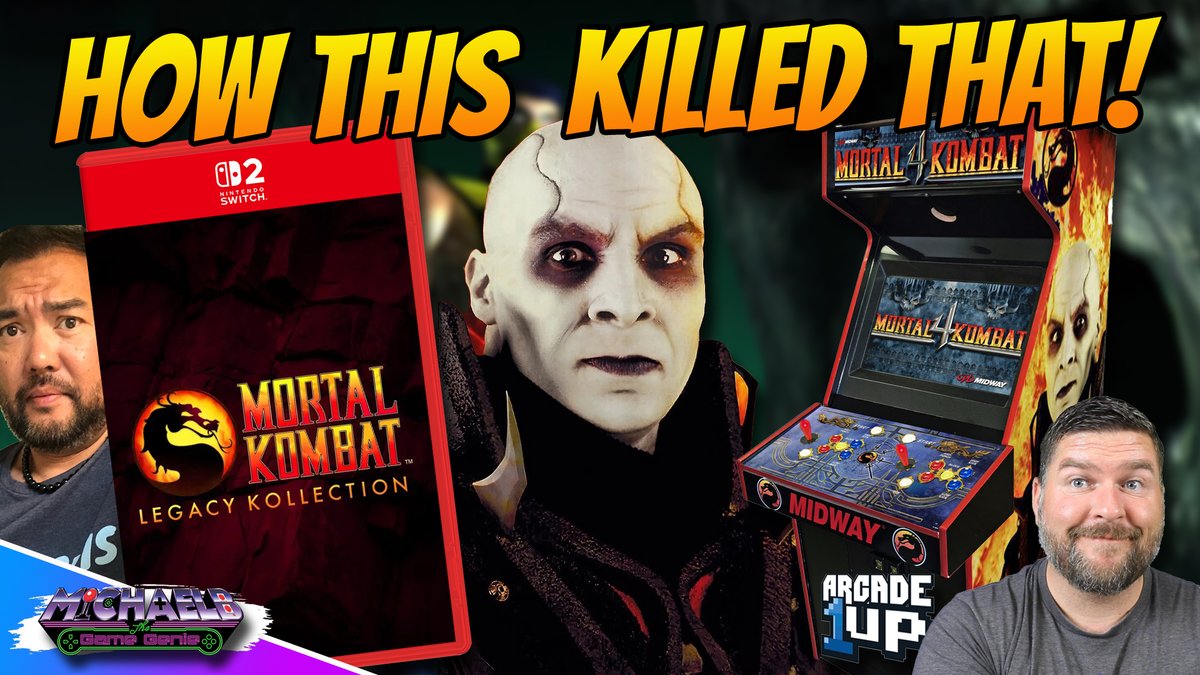 MikeBGameGenie's tweet photo. While we are all excited for Mortal Kombat Legacy Kollection there may be some ties to @arcade_1up trying to bring a Mortal Kombat 4 to market with the #freemk4 movement. Find out what happened! 

Watch: https://t.co/6ujZGOfvce https://t.co/pWYsUKIuJ4
