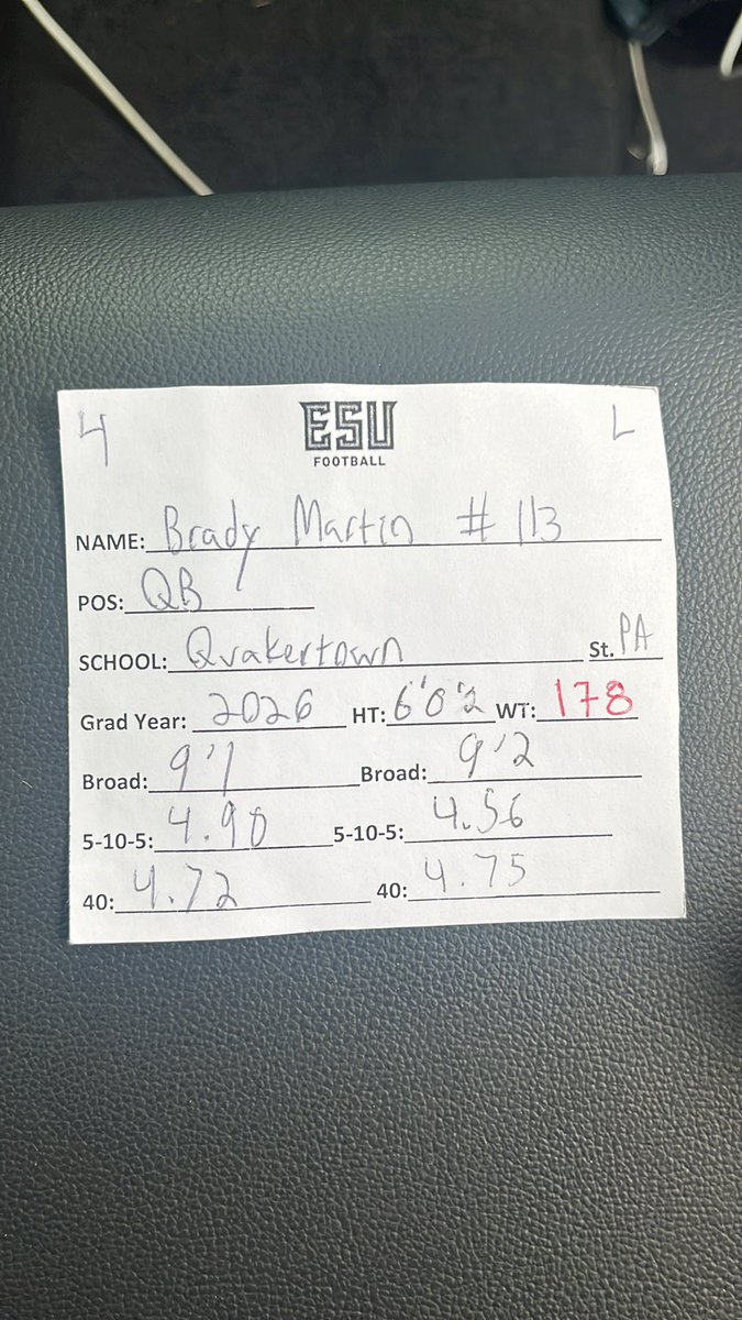 Had a great time <a href="/ESU_Football/">ESU Football</a> today. Thank you to all the coach’s that worked with me today and got me better. 
<a href="/coachHags15/">Matt Hagelgans</a> <a href="/Jimterwilliger/">Jimmy Terwilliger</a> <a href="/QPantherFB/">QTOWN FOOTBALL</a> <a href="/SOLsports/">SOLsports</a> <a href="/ArtisticMayhem1/">Michael Pietrangelo</a> <a href="/PARisingStar/">PA Rising Star</a>