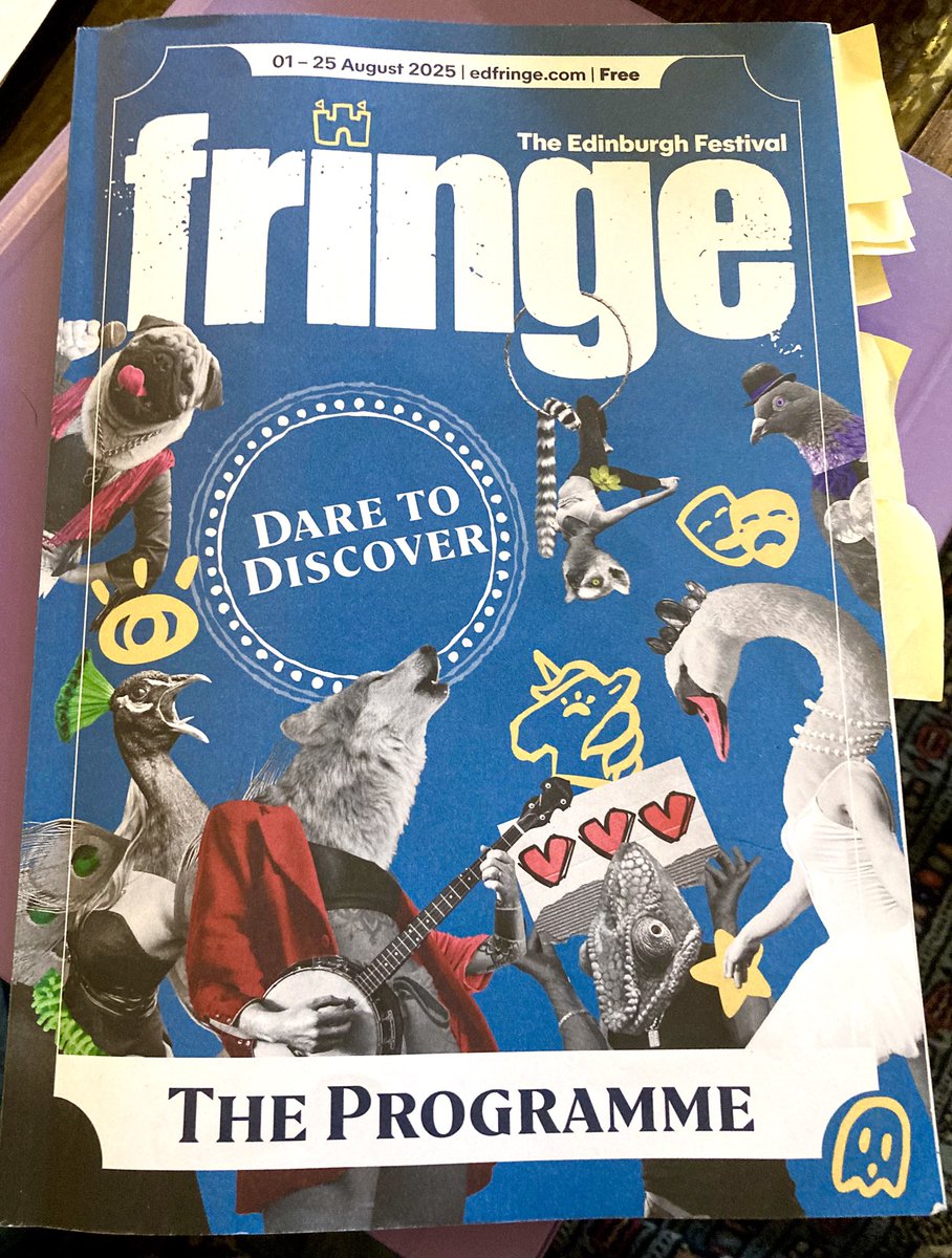 Hooray! 
My #EdFringe programme has landed! The work now begins …Will we beat our record of 41 #shows? 
Only 350+ pages/ thousands of shows to consider 🫨😵‍💫
Can’t wait to return to #Edinburgh and enjoy our favourite #holiday of the year 
Any recommendations?
#EdinburghFestival