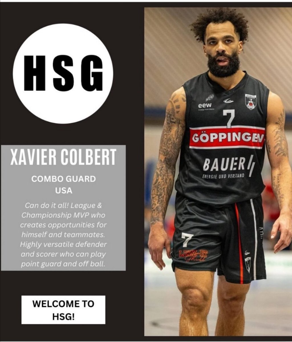 MAJOR NEWS: HSG is happy to welcome Lokomotive TS League &amp; Championship MVP, the X-FACTOR Xavier Colbert! Someone's roster gets much better w this do-it-all Combo Guard playmaker who brings, shooting, defense, versatility &amp; consistency. Creates for himself, others &amp; brings D!