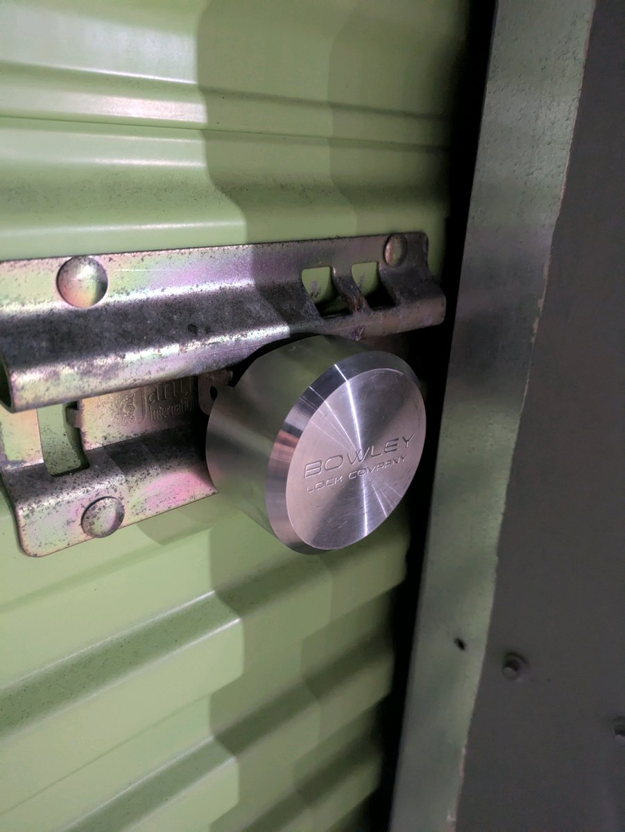 One of our customers created a custom lock for their storage locker using our puck lock. Really cool.
