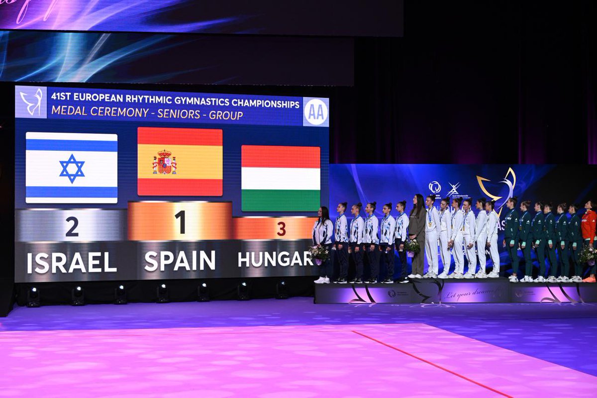 RFEGimnasia's tweet photo. 🇪🇸 El conjunto senior recoge la medalla de ORO tras proclamarse CAMPEONAS DE EUROPA 🥇 

¡Espectaculares! 💪🏼 #RGTallinn2025 https://t.co/vvCWf1Fl4w