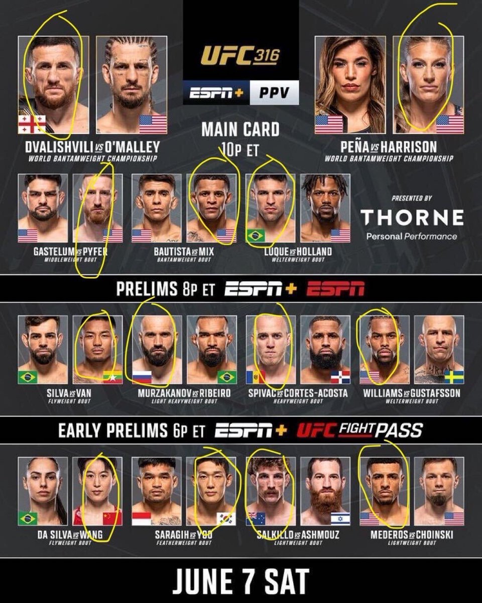 The MMA Outsiders (@mmaoutsidersetb) on Twitter photo Check out <a href="/zainbando99/">Zain Bando ™️</a> and <a href="/balester555/">Anthony Balester</a>’s picks for #UFC316 tonight.
Records:
• ZB: 124-90-1
• AB: (44-15-1 overall – PPVs only)
<a href="/ETBnetwork/">Empty The Bench Podcast Network</a> | <a href="/WatchPlayback/">Playback</a> Check out <a href="/zainbando99/">Zain Bando ™️</a> and <a href="/balester555/">Anthony Balester</a>’s picks for #UFC316 tonight.
Records:
• ZB: 124-90-1
• AB: (44-15-1 overall – PPVs only)
<a href="/ETBnetwork/">Empty The Bench Podcast Network</a> | <a href="/WatchPlayback/">Playback</a>