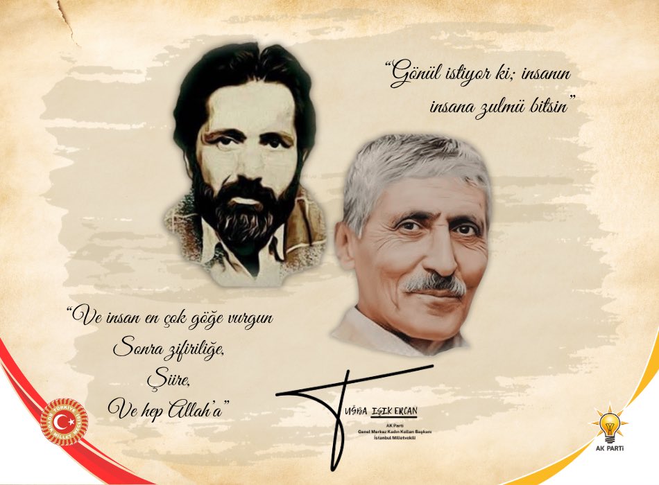 Tuğba IŞIK ERCAN (@tugbaisikercan) on Twitter photo Sözleriyle yüreğe, kalemleriyle zamana iz bırakan iki büyük dava ve edebiyat adamı:
#CahitZarifoğlu ve #AbdurrahimKarakoç’u vefatlarının yıl dönümünde rahmet ve minnetle yâd ediyorum.
<a href="/AKKADINGM/">AK Parti Kadın Kolları</a> Sözleriyle yüreğe, kalemleriyle zamana iz bırakan iki büyük dava ve edebiyat adamı:
#CahitZarifoğlu ve #AbdurrahimKarakoç’u vefatlarının yıl dönümünde rahmet ve minnetle yâd ediyorum.
<a href="/AKKADINGM/">AK Parti Kadın Kolları</a>