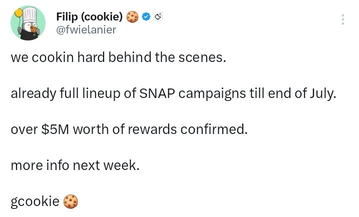 Md sumon Ali (@sumonali440i) on Twitter photo GM 🌅 Big moves from <a href="/cookiedotfun/">Cookie DAO 🍪</a> & <a href="/sparkdotfi/">Spark</a>!
🍪 <a href="/cookiedotfun/">Cookie DAO 🍪</a> is on fire:
✅ $5M+ airdrops by July (<a href="/fwielanier/">Filip (cookie) 🍪</a>)
✅ SNAPs locked & loaded
✅ First collab: <a href="/sparkdotfi/">Spark</a>
✅ $KET dropped $50K!
Wanna boost?
Reply “gcookie🍪” 👇 GM 🌅 Big moves from <a href="/cookiedotfun/">Cookie DAO 🍪</a> & <a href="/sparkdotfi/">Spark</a>!
🍪 <a href="/cookiedotfun/">Cookie DAO 🍪</a> is on fire:
✅ $5M+ airdrops by July (<a href="/fwielanier/">Filip (cookie) 🍪</a>)
✅ SNAPs locked & loaded
✅ First collab: <a href="/sparkdotfi/">Spark</a>
✅ $KET dropped $50K!
Wanna boost?
Reply “gcookie🍪” 👇