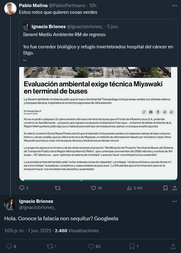 Imagina ser COMERCIAL de la ADOLFO y creer que podís andar flexeando conocimiento y hablando en latín. Ni un curso de lógica hizo en su perra vida el esperpento este.