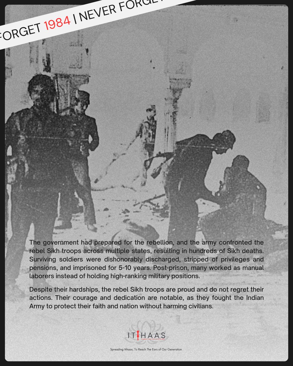 itihaas_th's tweet photo. 8th June,1984
GHALLUGHARA 1984 - #10DaysofTerror
.
For five days the Panjab has been cut-off from the rest of the world.
#TodayInHistory #India #Punjab #History #Massacre #Genocide #IndiraGandhi #Punjab1984 #Sikhs #ShabegSingh #Terror #Amritsar #OperationBlueStar #IndianArmy https://t.co/V3msAX9QVd