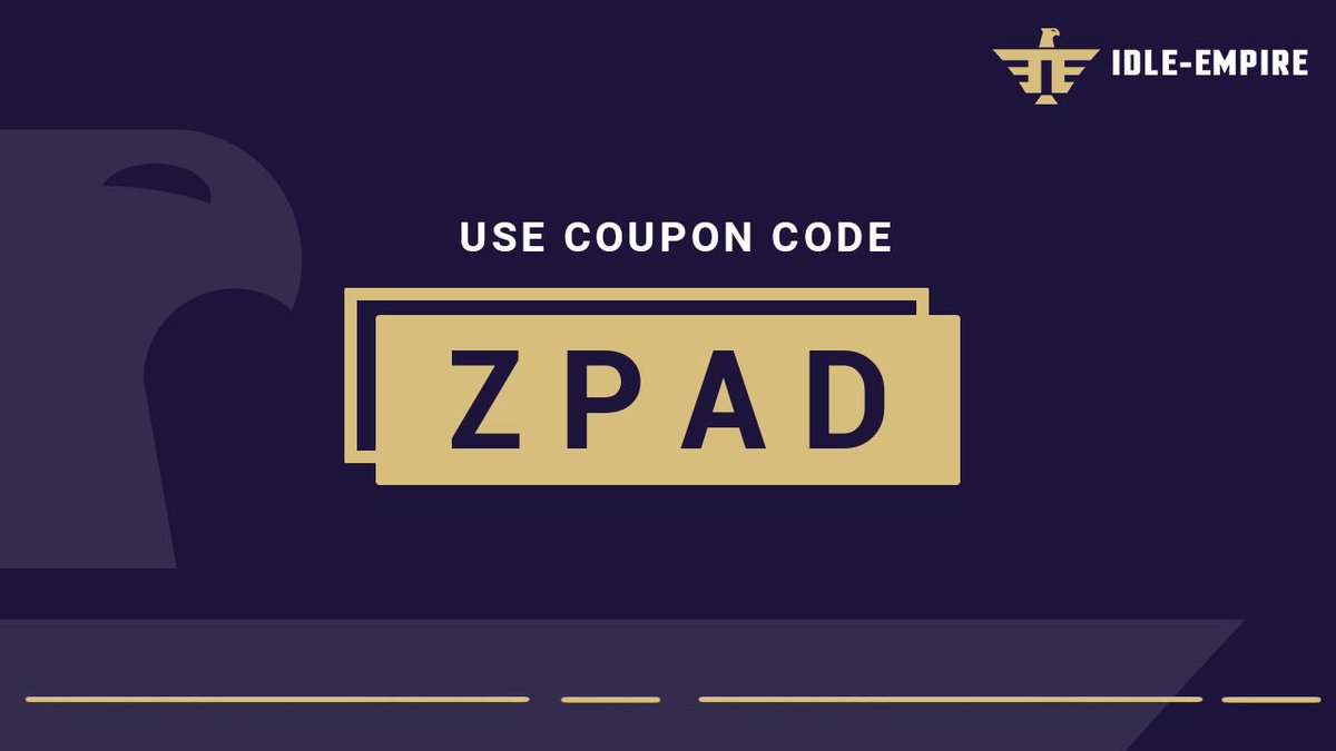 New coupon code available! 🆓

Use the code "ZPAD" to earn 200 points - only valid for 23 hours! ⏳

Redeem your coupon here: idle-empire.com/panel/account/…