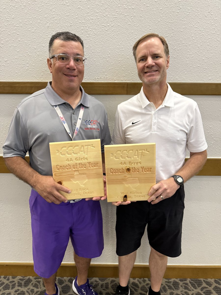🌴😎SUMMER CLINIC😎

4A COACHES OF THE YEAR

Boys - Wes Kirton <a href="/CanyonBoysTrack/">Canyon High Boys Tra</a> 
Girls - Ray Baca <a href="/LadyEagleCC/">Lady Eagle CC/Track</a> 

Congratulations‼️