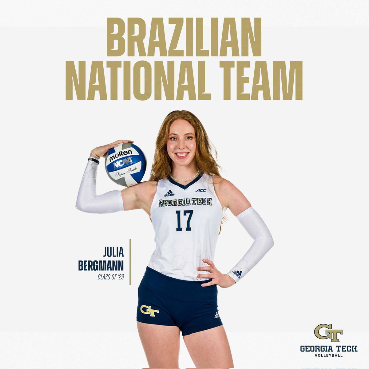 Continuing to support to class of 2023 alumni Julia Bergmann as she competes with the Brazilian senior team at the VNL! 

#StingEm × #PointTech 🐝