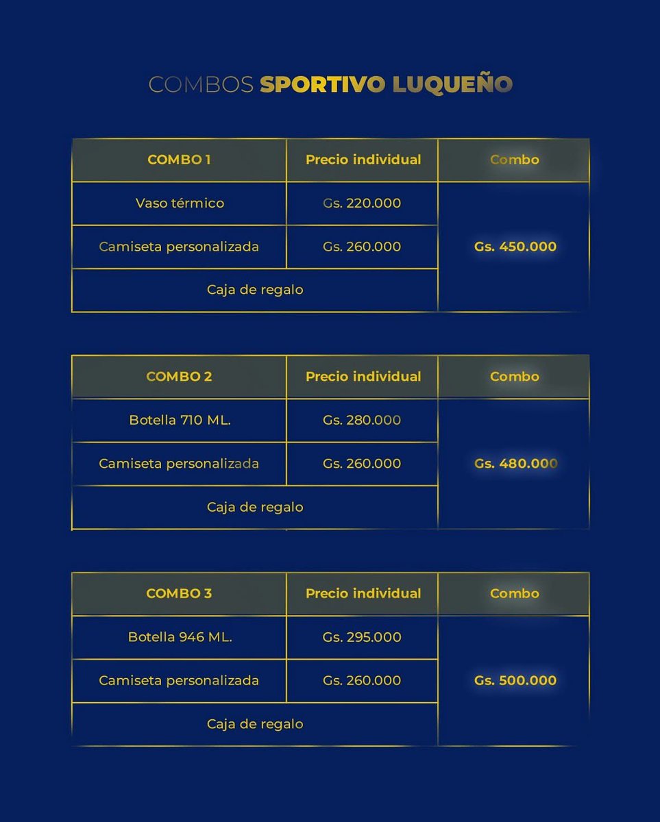 La pasión por Papá es infinita, y más con los colores del @spluquenoficial 💛💙

𝗔𝗥𝗠𝗔 𝗧𝗨 𝗖𝗢𝗠𝗕𝗢
Camiseta oficial personalizada del Sportivo Luqueño + vaso o termo Hydrate, en una edición especial por el Día del Padre. 

📍 Hacé tu pedido hasta el 11 de junio