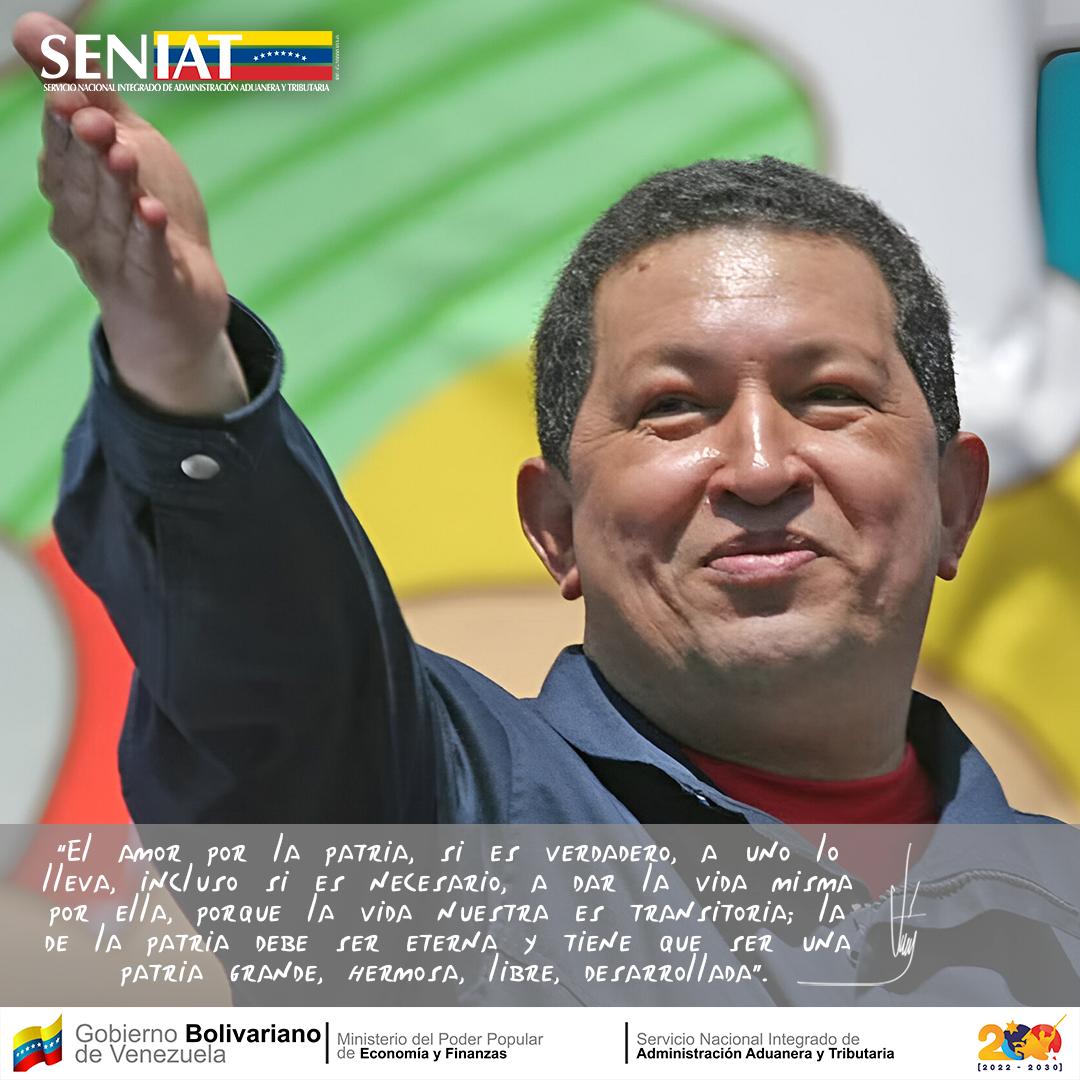 #Frases || #AsíLoDijo el Comandante Supremo y Eterno Hugo Chávez: “El amor por la patria, si es verdadero, a uno lo lleva, incluso si es necesario, a dar la vida misma por ella, porque la vida nuestra es transitoria; la de la patria debe ser eterna y tiene que ser una patria