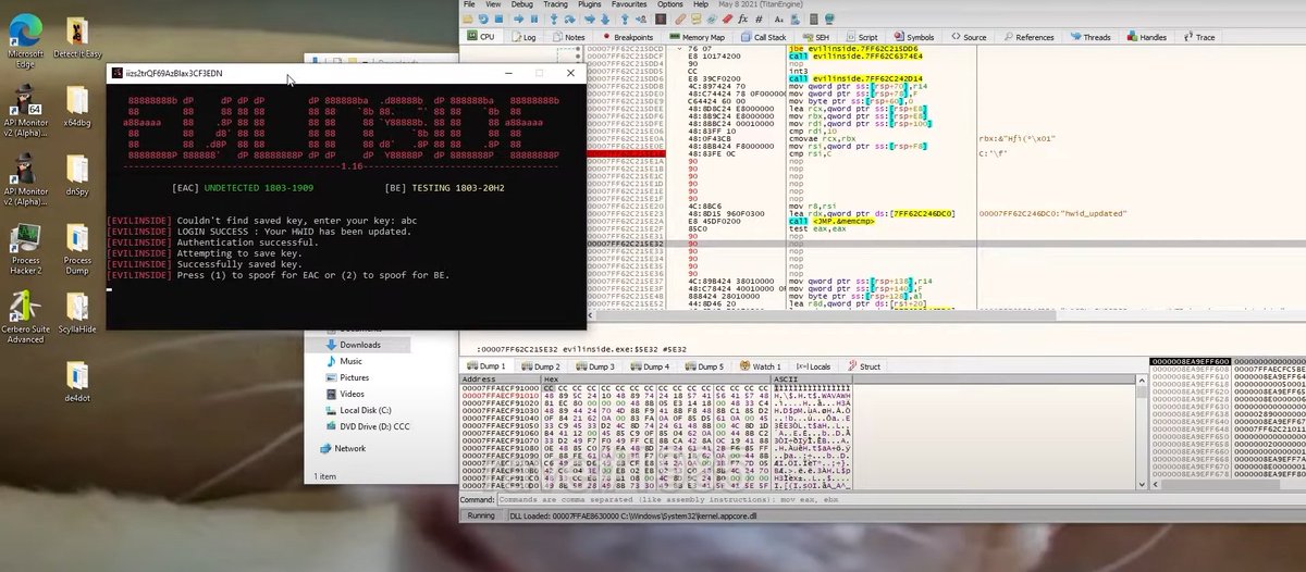 5mukx's tweet image. Dumping, cracking, and reversing EvilInside spoofer

Video: youtu.be/2-Yph9owxwc?si…