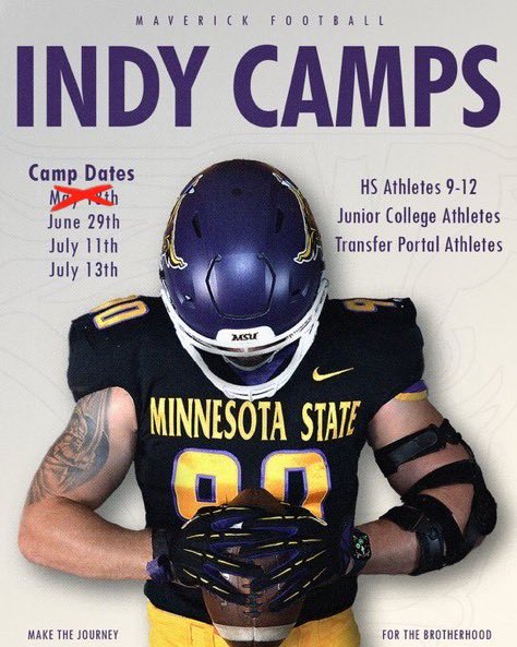 We are just a few weeks out from our individual camp June 29th! Get signed up now! 

maverickfootballcamps.com