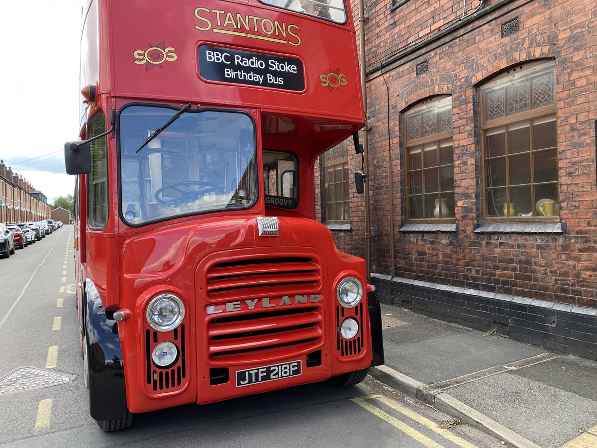 a_frostaudio's tweet photo. It’s been an incredible week on the @BBCRadioStoke Birthday Bus, celebrating the Centenary of Stoke-on-Trent 🎉 We’ve done 7 Outside Broadcasts across 6 days, going all over the 6 towns on a bus and doing live shows ON THE MOVE 🚎🚏 An incredible and challenging experience 🙌😊 https://t.co/f5gsZDEWhX