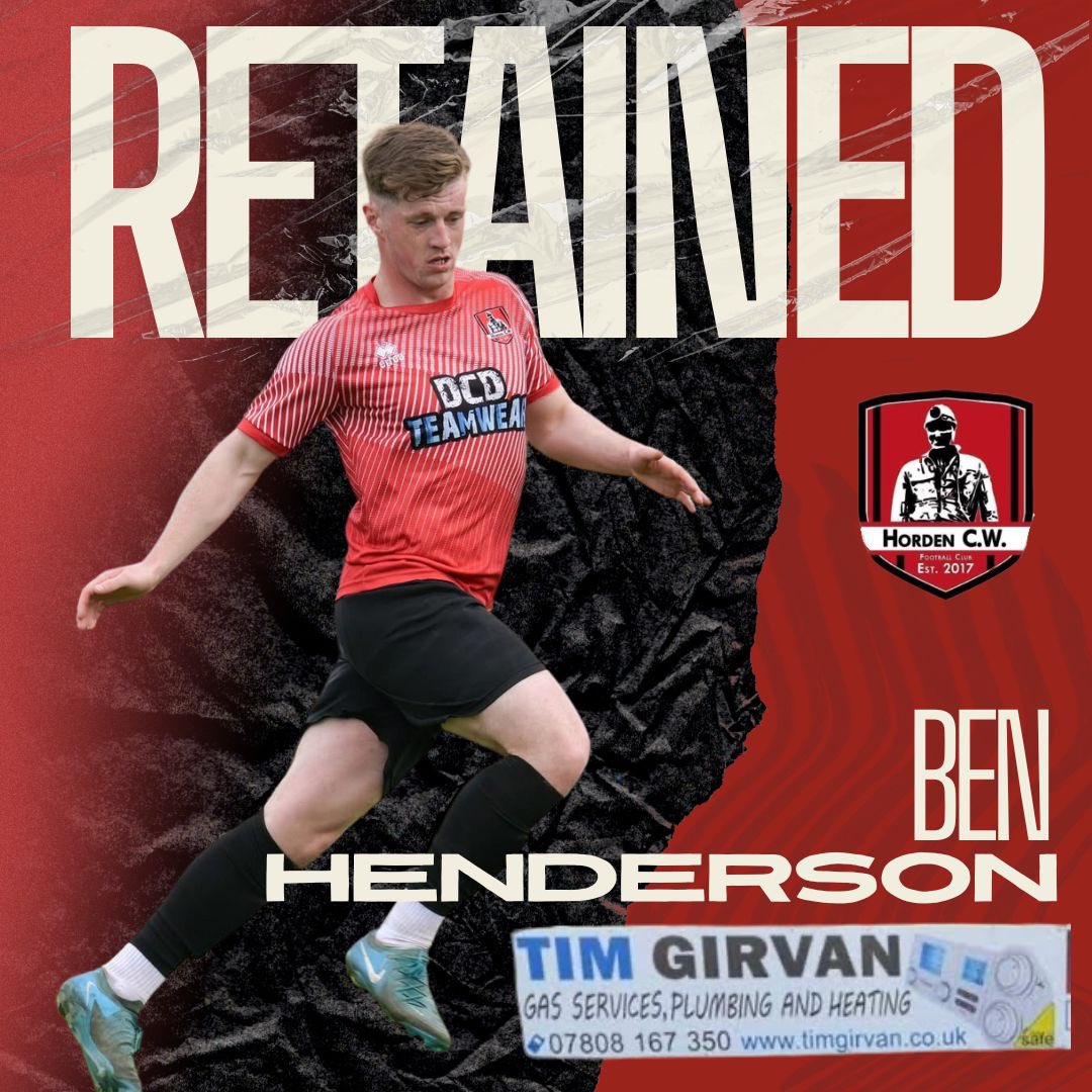 HordenCWFC's tweet photo. Next up to confirm for next season is Ben Henderson!

Hendo had a great first season for us and we’ve no doubt he’ll continue that form in Division One.

Hendo is sponsored by Tim Girvan Gas, Plumbing &amp; Heating. https://t.co/Ow0o3r5Vhi