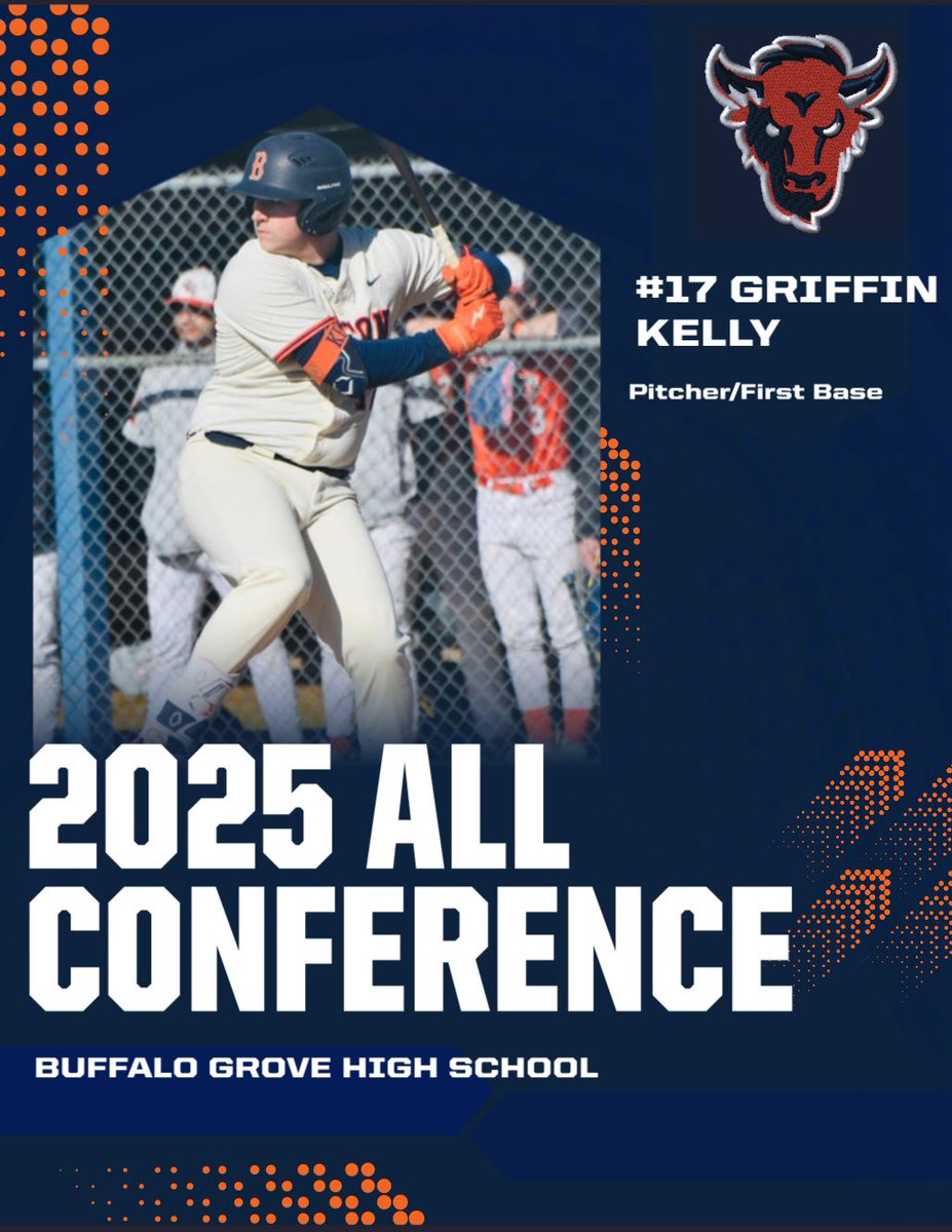 BG Baseball (@bgbaseball_1973) on Twitter photo Congratulations to Griffin Kelly on being selected to the MSL All-Conference team for the second time. <a href="/BGBisonAD/">Buffalo Grove Athletics</a> <a href="/Griffin_Kelly17/">Griffin Kelly</a> Congratulations to Griffin Kelly on being selected to the MSL All-Conference team for the second time. <a href="/BGBisonAD/">Buffalo Grove Athletics</a> <a href="/Griffin_Kelly17/">Griffin Kelly</a>