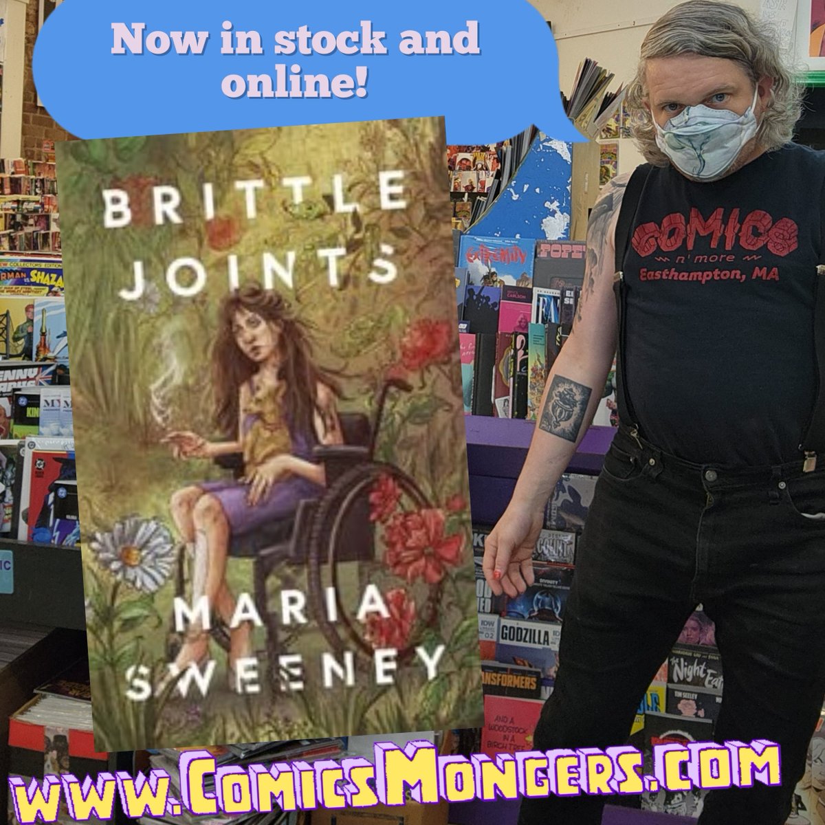 Back in stock! Maria Sweeney's Brittle Joints! One of my favorite books published last year!

comicsmongers.com/product/brittl…