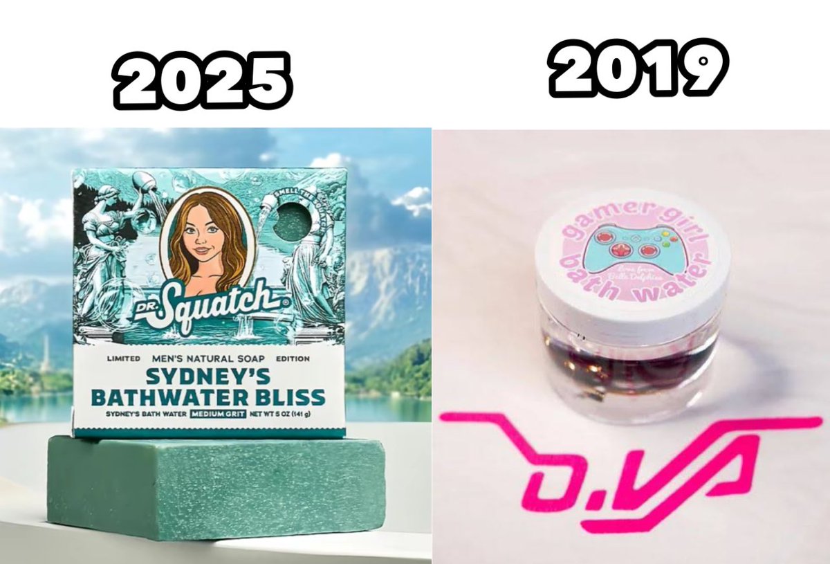 jazzysphinx6610's tweet image. Instead of society evolving into the future to have flying cars, but instead they’re making soap that is made out of bath water, and also it reminds me of that freaking gamer girl water that came out a couple of years ago. Society is fucking gross sometimes.