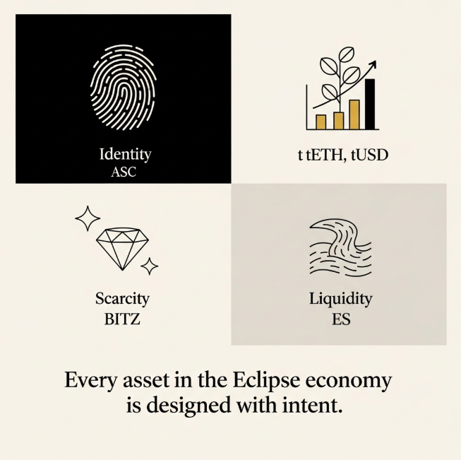 azari_oghab's tweet image. Amidst the empty noise and crypto scammers, we are dealing with a team that has a plan and predetermined goal for every step they take. @EclipseFND  remains the leader...
dentity (#ASC) Yield (#tETH, #tUSD) Scarcity ( $BITZ) Liquidity ( $ES )