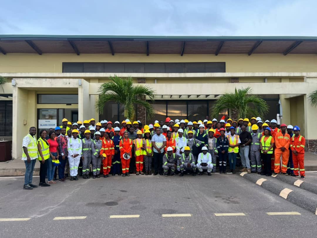 PesaKnust's tweet image. Our first-year Petroleum Engineering students went on an exciting field trip to MODEC Ghana JV Ltd &amp;amp; Takoradi Port from May 28–30
They explored FPSOs, offshore logistics, &amp;amp; vessel operations gaining hands-on industry exposure. Thank you to our hosts. #PetroleumEngineering #MODEC