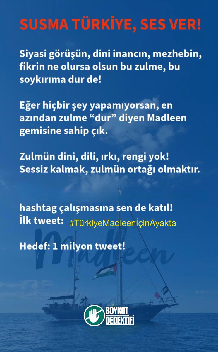 🛳️ Gemi Gazze'ye Oldukça Yaklaştı.

🇹🇷 #TürkiyeMadleenİçinAyakta 🇵🇸