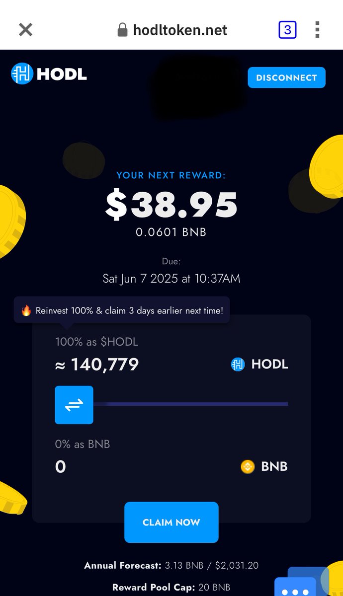ManU_Tigers's tweet photo. Today’s free $BNB reward claim as passive income for just holding $HODL #HODL #Hodltoken #HODLREWARDS #CRYPTOBNB #PASSIVEINCOME #FREEMONEY #BSC #BNB  $BNB #BSCgem #BSCgems #Memecoin #Memecoins https://t.co/LswhqaD97g