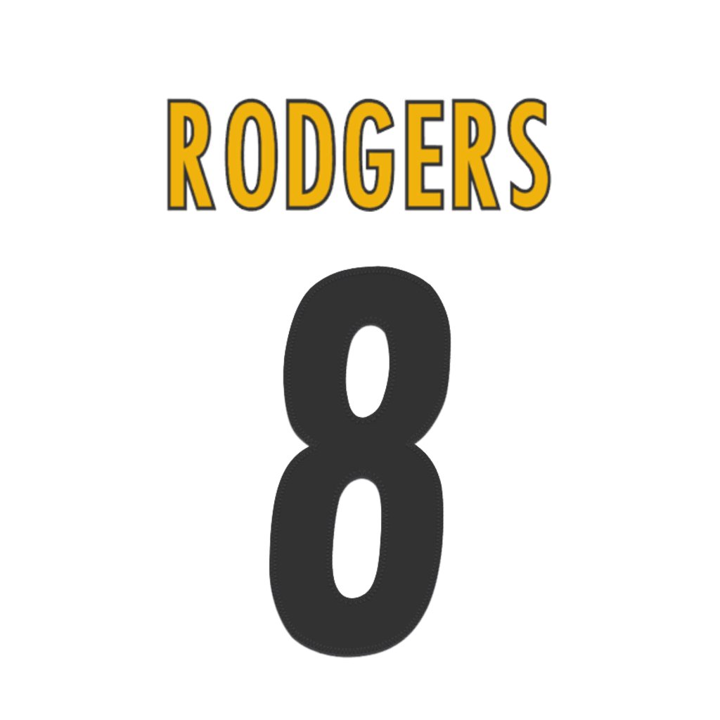 NFL Jersey Numbers (@nfl_jersey_num) on Twitter photo Pittsburgh Steelers QB Aaron Rodgers (<a href="/AaronRodgers12/">Aaron Rodgers</a>) is wearing number 8. Last assigned to Corliss Waitman. #HereWeGo Pittsburgh Steelers QB Aaron Rodgers (<a href="/AaronRodgers12/">Aaron Rodgers</a>) is wearing number 8. Last assigned to Corliss Waitman. #HereWeGo