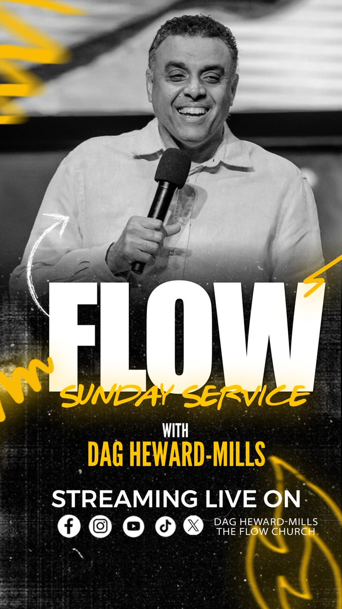 EvangelistDag's tweet image. This Sunday?
We pray. We praise. We FLOW.
With Dag Heward-Mills — don’t miss it.

#FlowSunday #StreamingLive #ChurchOnline