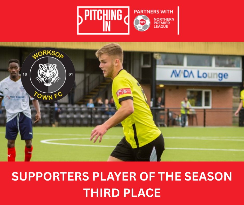 NorthernPremLge's tweet photo. The @PitchingIn_ Northern Premier League Supporters Player of the Season

THIRD PLACE
ALEKSANDRS STARCENKO
@worksoptownfc 

#NPLSPOTS https://t.co/fwpBMgqAZS