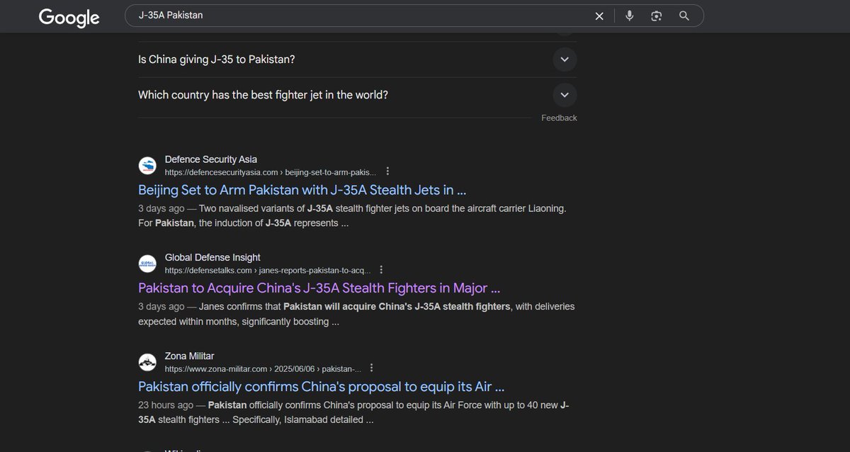 Thanks to everyone for making our news story on J-35A acquisition the 2nd most trending in #Pakistan 👍