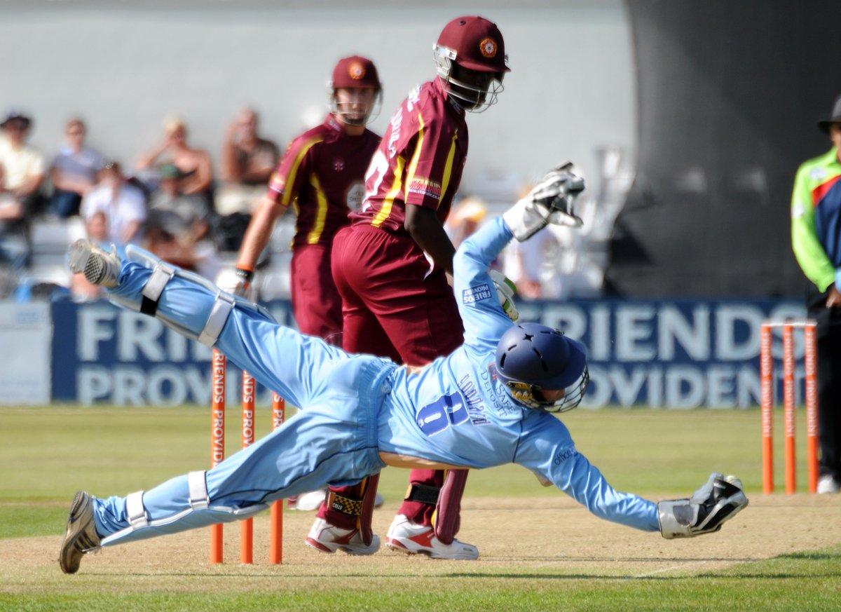 On This Day in 2010 <a href="/DerbyshireCCC/">Derbyshire CCC</a> defended a T20 20-over score of 109-9 against Northamptonshire who were restricted to 100-8 - the game featured this catch by <a href="/Godders17/">Lee Goddard</a> which is always worth another look...