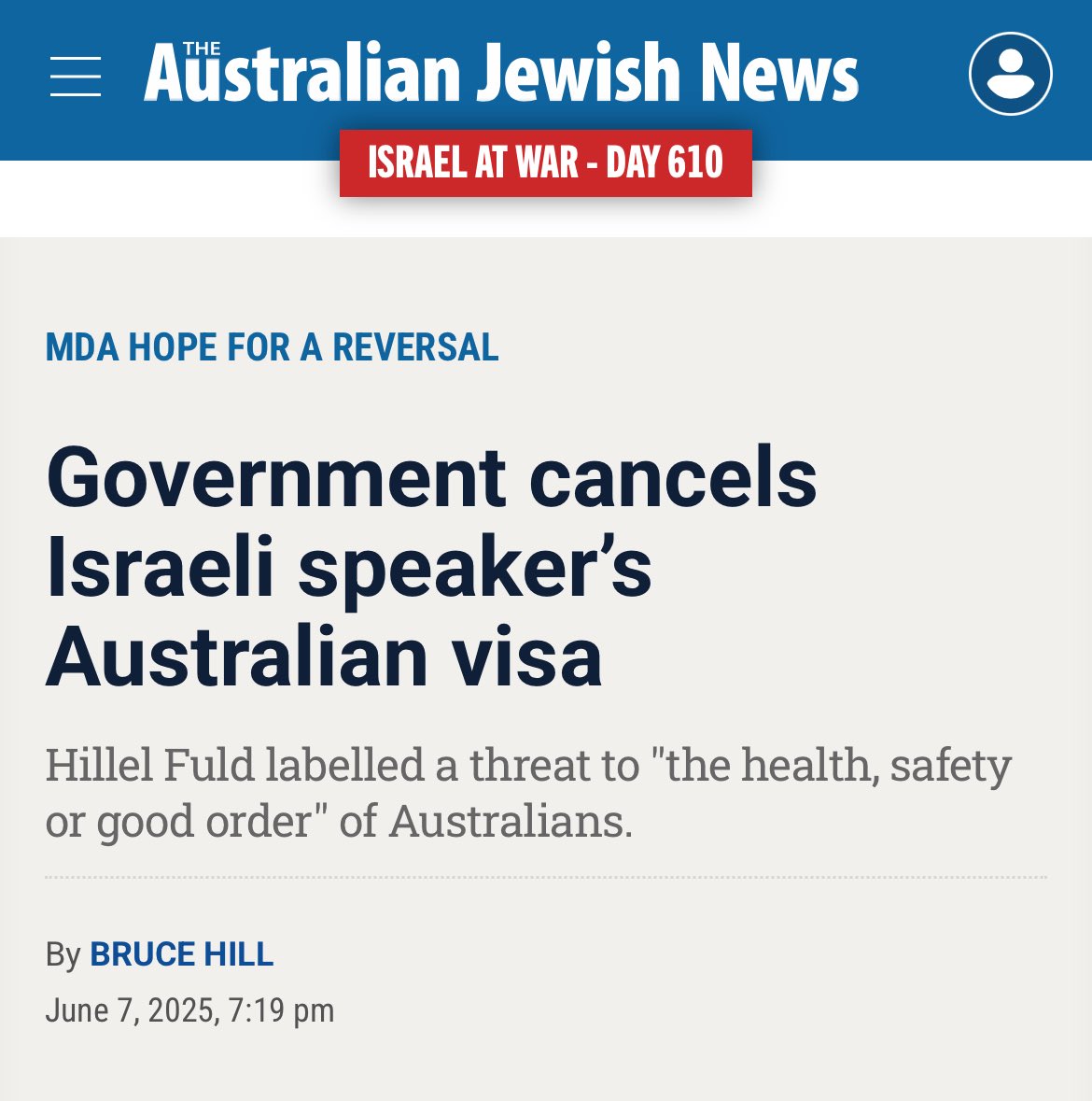 To the health, safety and good order of the world, not just Australia