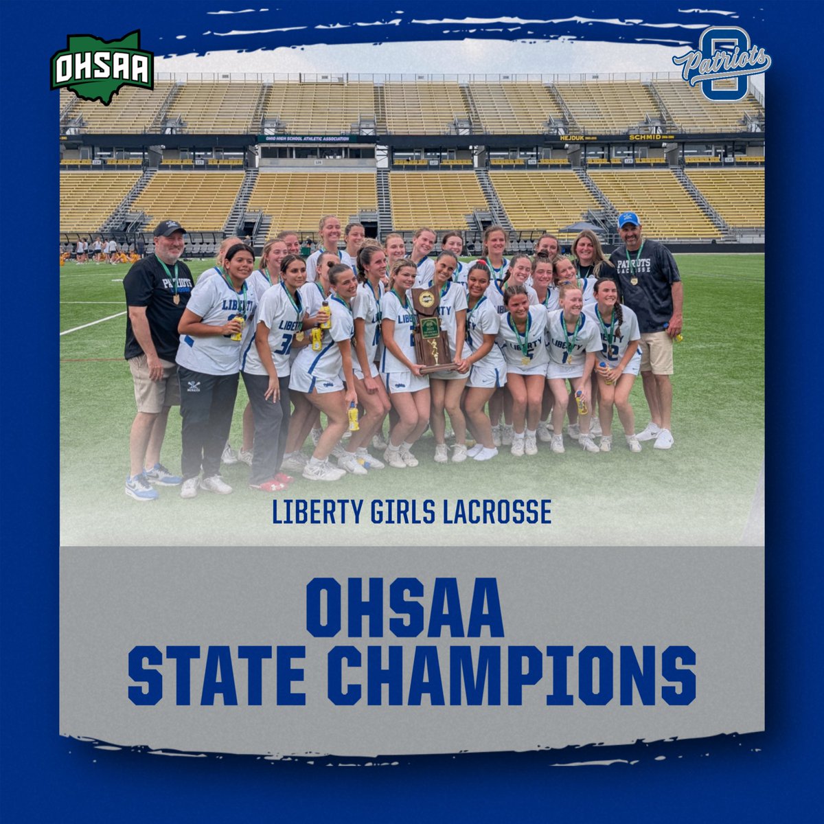 OLHS Athletics (@lhsathleticdept) on Twitter photo CONGRATULATIONS to <a href="/LibGLAX/">Olentangy Liberty Girls Lacrosse</a> on defeating UA 9-8 in double OT to win their second consecutive OHSAA State Championship! #BANNER #FAMILY CONGRATULATIONS to <a href="/LibGLAX/">Olentangy Liberty Girls Lacrosse</a> on defeating UA 9-8 in double OT to win their second consecutive OHSAA State Championship! #BANNER #FAMILY