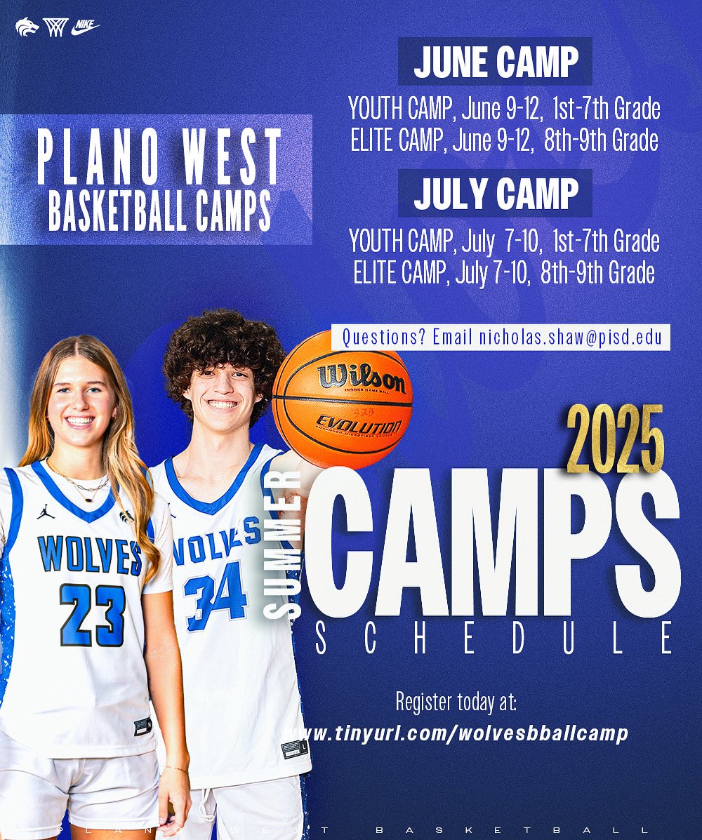 Can’t wait to see all of our campers on Monday! We have a few spots left so sign up today! Link in bio!

Go Wolves!