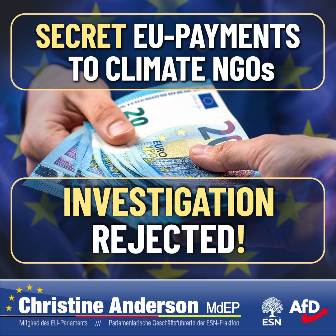 🇨🇦🇺🇸🇬🇧🇦🇺

🚨 EU SCANDAL: Commission pays millions to climate #NGOs for campaigns &amp; lawsuits, also against German companies - with our tax money! 🚨

A WELT report reveals: Secret contracts, paid lobbying, targeted influence.

💰 The #EU Commission specifically finances radical