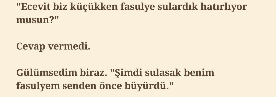 Keşke o fasülye hiç büyümeseydi, ikinizde de