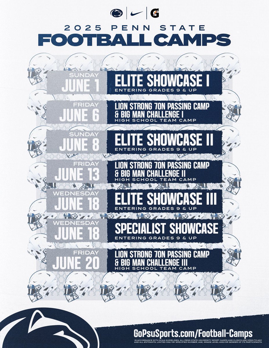 BrandonAMeier's tweet image. Excited to go to the @PennStateFball Elite Showcase II tomorrow! Cant wait to go and compete!
@coachjfranklin @Kotelnicki @CoachJimKnowles @DannyOBrienQB @coachmhagans @CoachTerryPSU @PAELITE7v7 @The_Trojan_Way @BallHawkMedia1 @The_hive_ath @7Twice