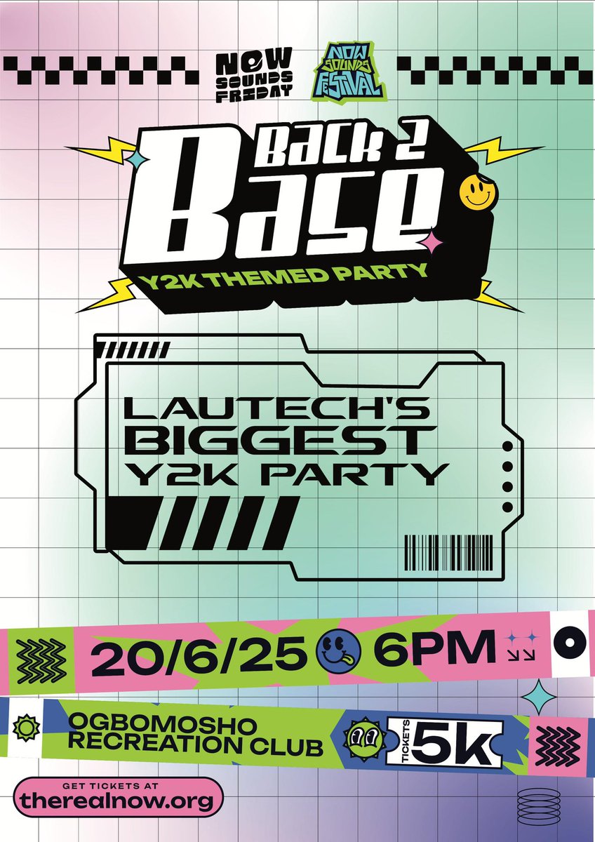 Nowsoundsfriday's tweet photo. We are throwing the biggest Y2K party Lautech has ever seen 🎉💯💯

Get ready to rave like never before. 

Tickets : https://t.co/fly4aVpago https://t.co/WqafVPXhfp