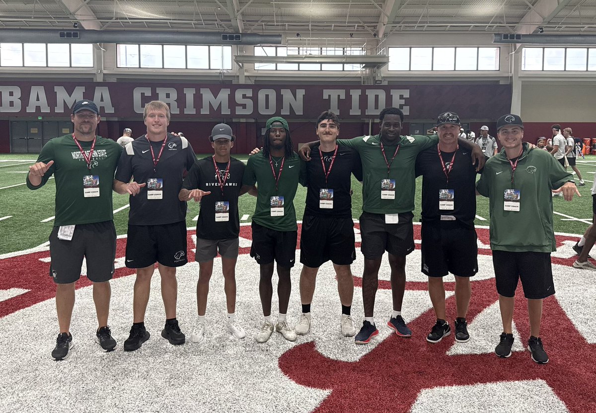 Darrin Chiaverini (@coachchev6) on Twitter photo Alabama Camp with some of our <a href="/NSU_Football/">Northeastern State Football</a> Staff! Appreciate Head Coach <a href="/KalenDeBoer/">Kalen DeBoer</a> for the hospitality! #Come2TheQuah ๐ฆ
๐ฅ Alabama Camp with some of our <a href="/NSU_Football/">Northeastern State Football</a> Staff! Appreciate Head Coach <a href="/KalenDeBoer/">Kalen DeBoer</a> for the hospitality! #Come2TheQuah ๐ฆ
๐ฅ